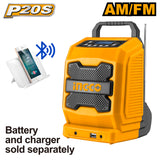 INGCO CJRLI2001 cordless job radio AM/FM Bluetooth speaker 20V