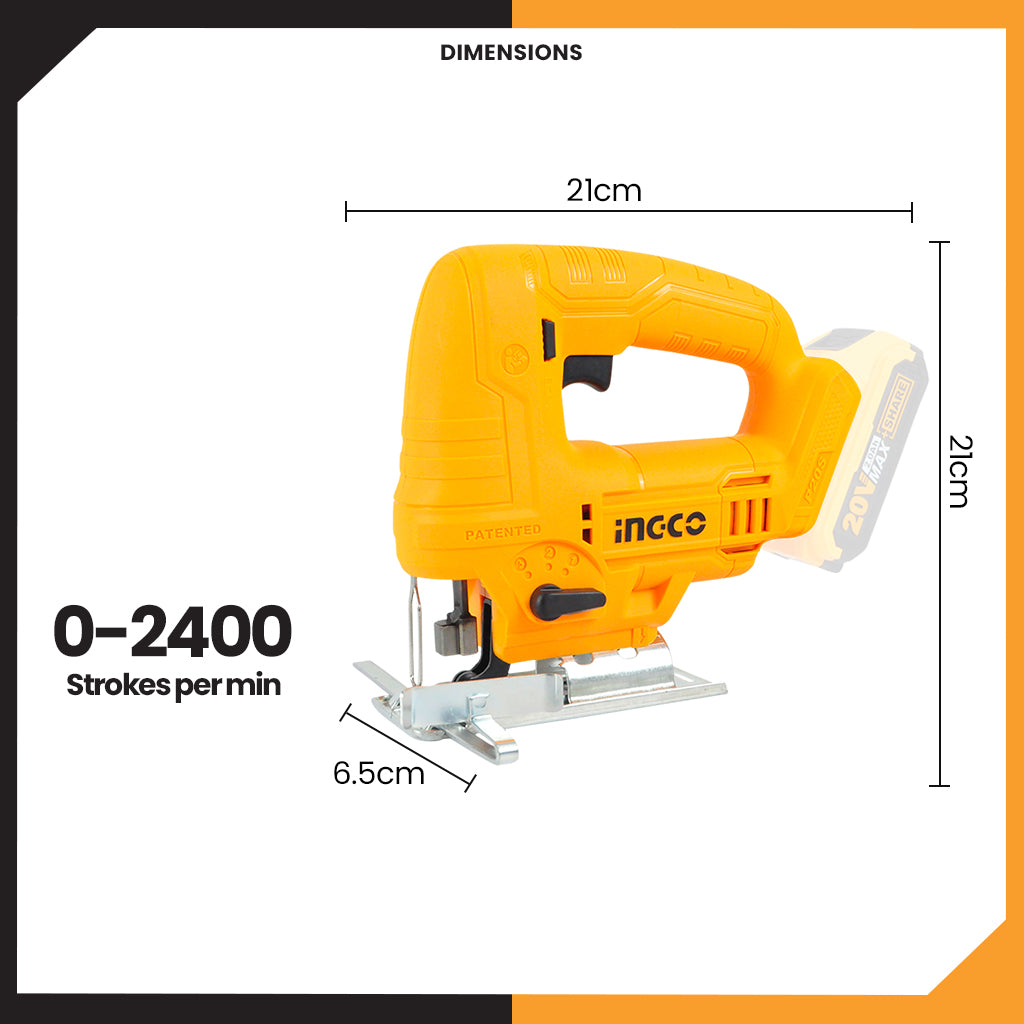 P20S 20V 650W Cordless Jig Saw 20V CJSLI6508