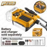 P20S 20V Lithium-Ion Die Grinder 40pcs Household Accessories Tools Set CMGLI20011 ING-PT