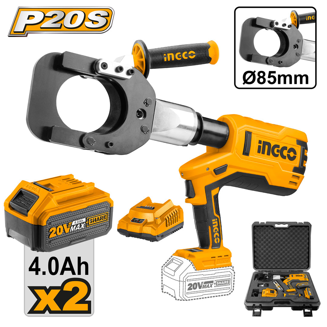 Ingco P20S 20V Cordless Lithium-Ion Hydraulic Cable Cutter CRCLI2002