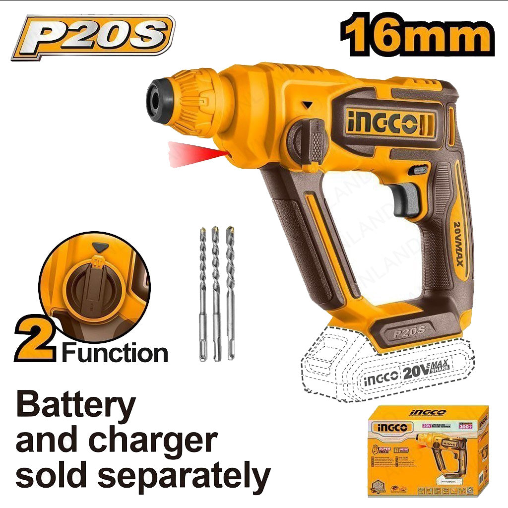 P20S/20V Lithium-Ion Cordless Rotary Hammer ING-CT