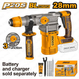 P20S/20V Brushless Motor Lithium-Ion Cordless Rotary Hammer CRHLI20288|CRHLI202885 ING-COR