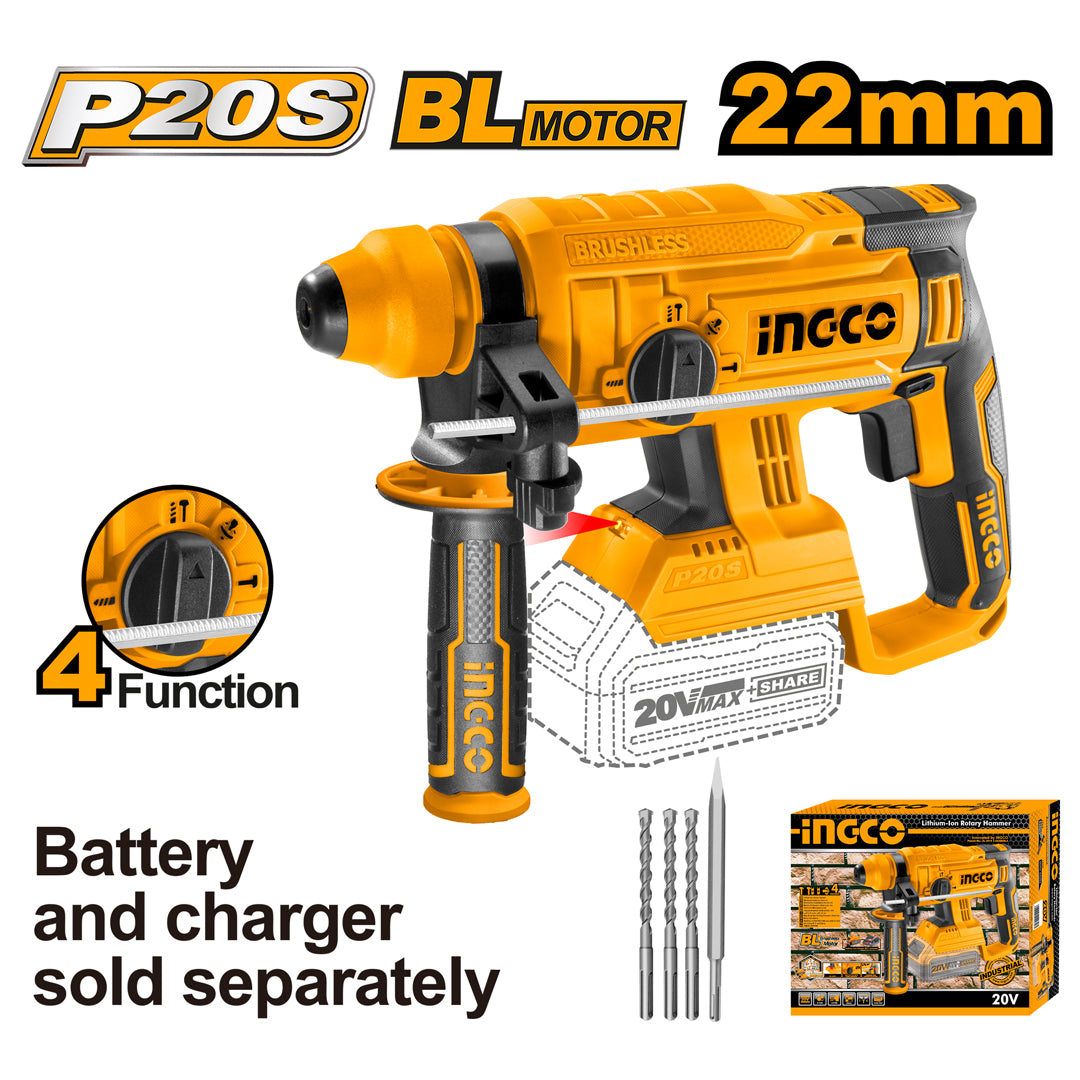 P20S 20V Cordless Brushless Rotary Hammer Drill CRHLI2201