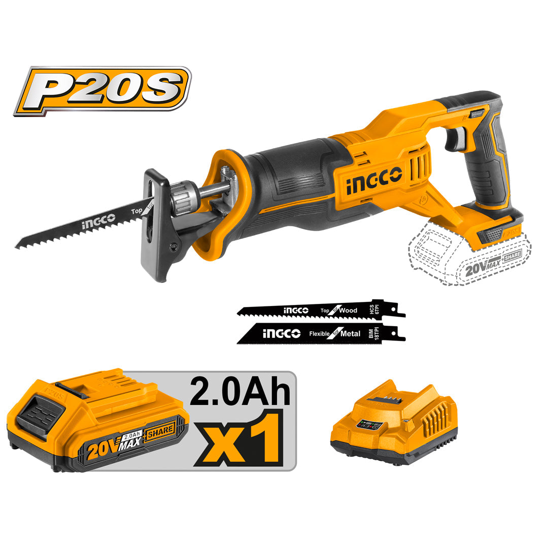 Ingco P20S 20V Lithium-Ion Cordless Reciprocating Saw CRSLI1152 / CRSLI11521