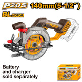 P20S/20V Lithium-Ion Cordless Circular Saw with Blower & Brushless Motor CSLI14021/CSLI1402 ING-COR