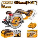P20S/20V Lithium-Ion Cordless Circular Saw with Blower & Brushless Motor CSLI14021/CSLI1402 ING-COR