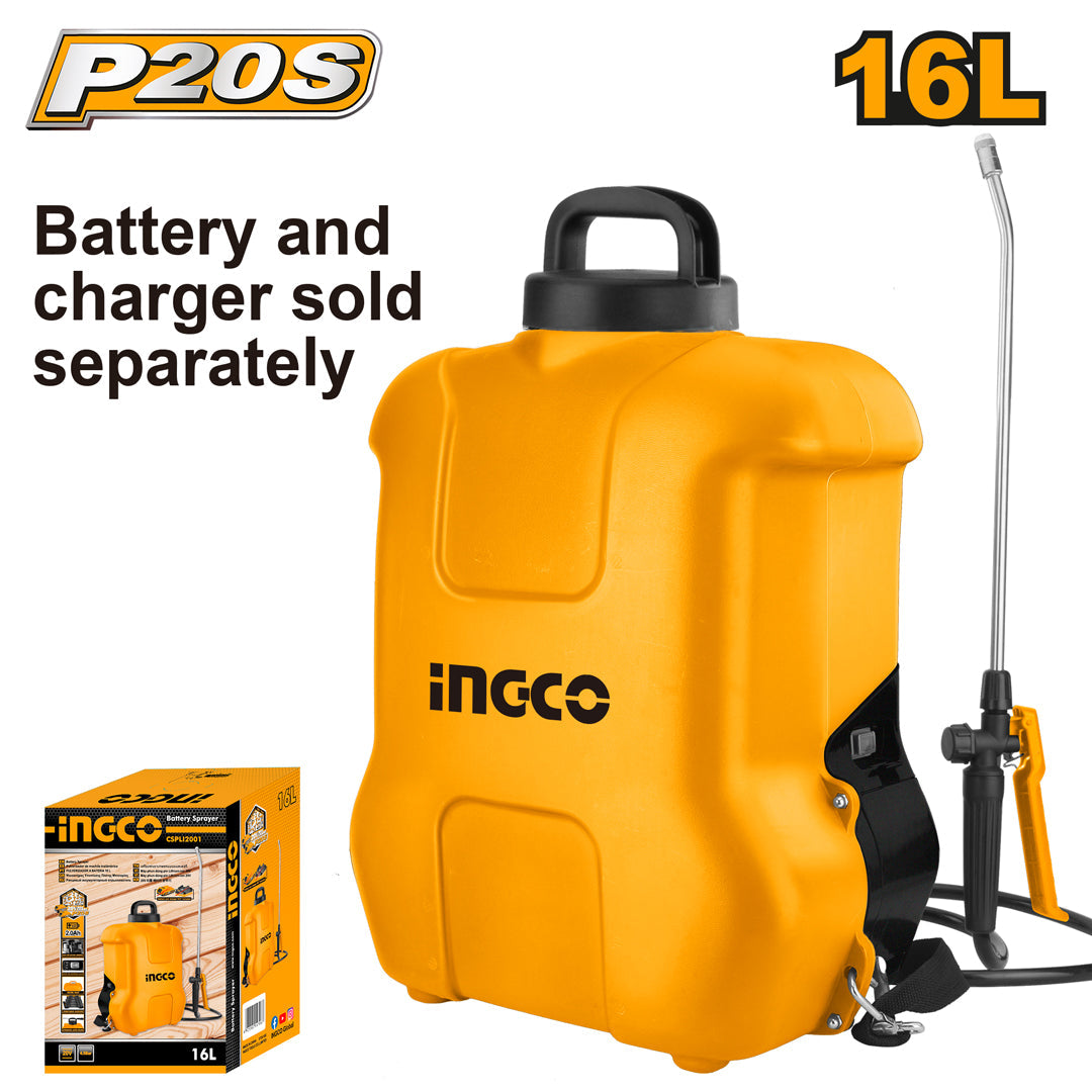 Ingco P20S 20V Lithium-Ion Cordless Battery Garden Disinfection Sprayer CSPLI2001