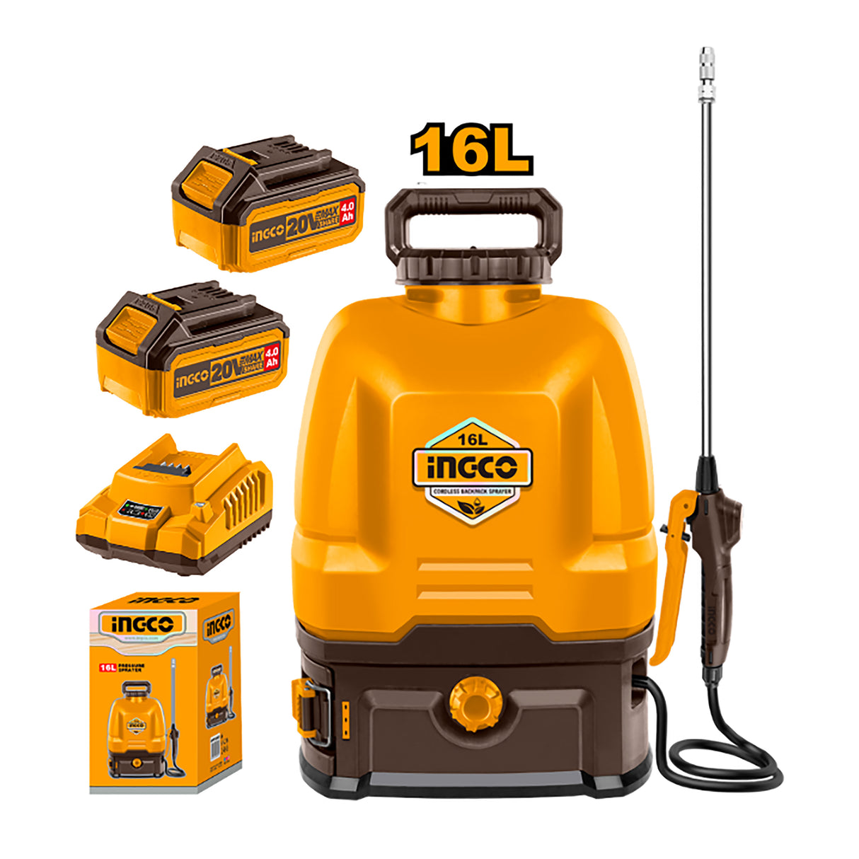 P20S/20V 16L Lithium-Ion Knapsack Garden Disinfectant Backpack Sprayer CSPLI2016/CSPLI201644/CSPLI20162 ING-GT