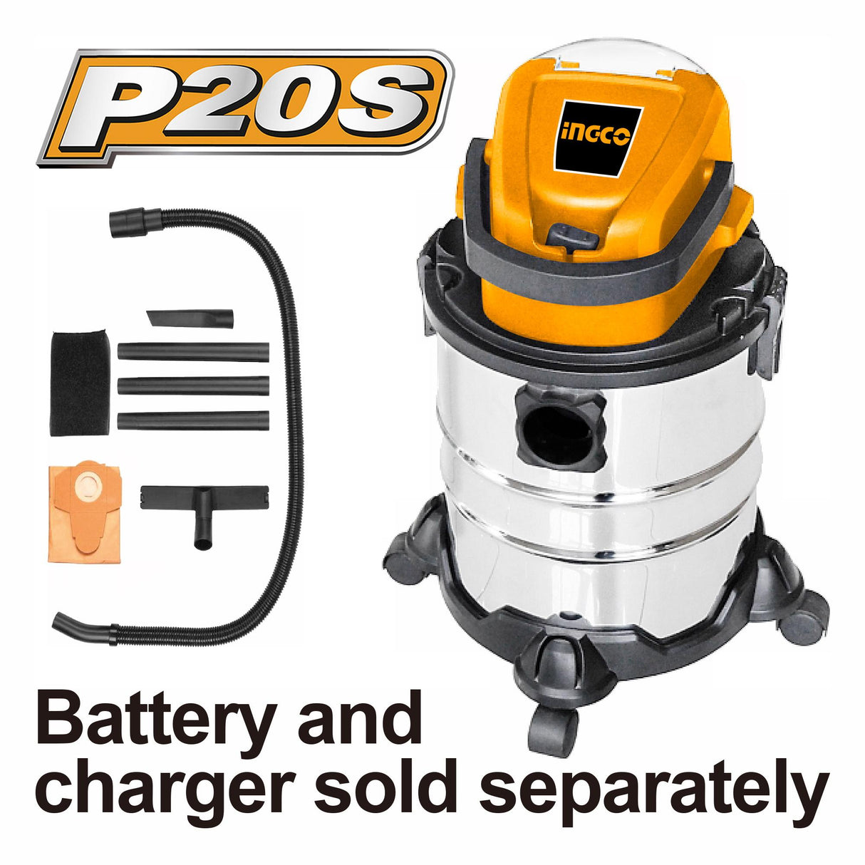 P20S 20V Cordless Li-Ion 20 Liter Vacuum Cleaner CVLI2005E