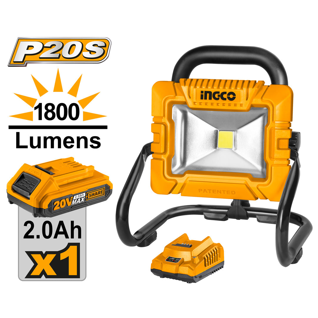 Ingco P20S 20V Lithium-Ion Portable Work Lamp PowerShare CWLI20258