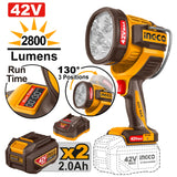 Ingco P20S/42V 2.0AH Lithium-Ion Cordless Work Lamp Flashlight CWLI42896 ING-CT
