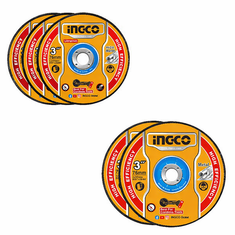 ingco /set abrasive metal cutting and grinding disc set mcd303768 ing-ht product photo