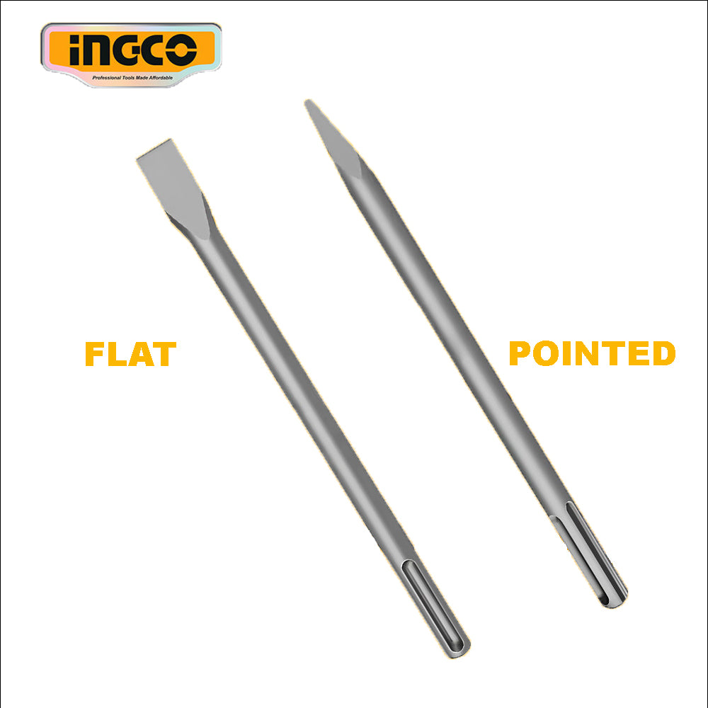 SDS MAX Chisel 18x400mm Flat - DBC0224001 | Pointed - DBC0214001 SOLD PER PIECE ING-AC