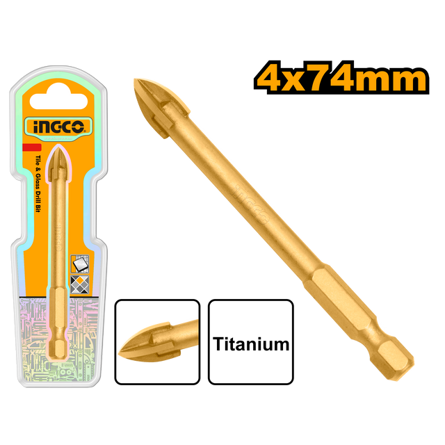 INGCO tile and glass drill bits set, 4.7–10.8mm sizes
