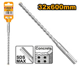 ingco sds max masonry hammer drill bit 32x600x800 single flute concrete drill ing-ac alternate view
