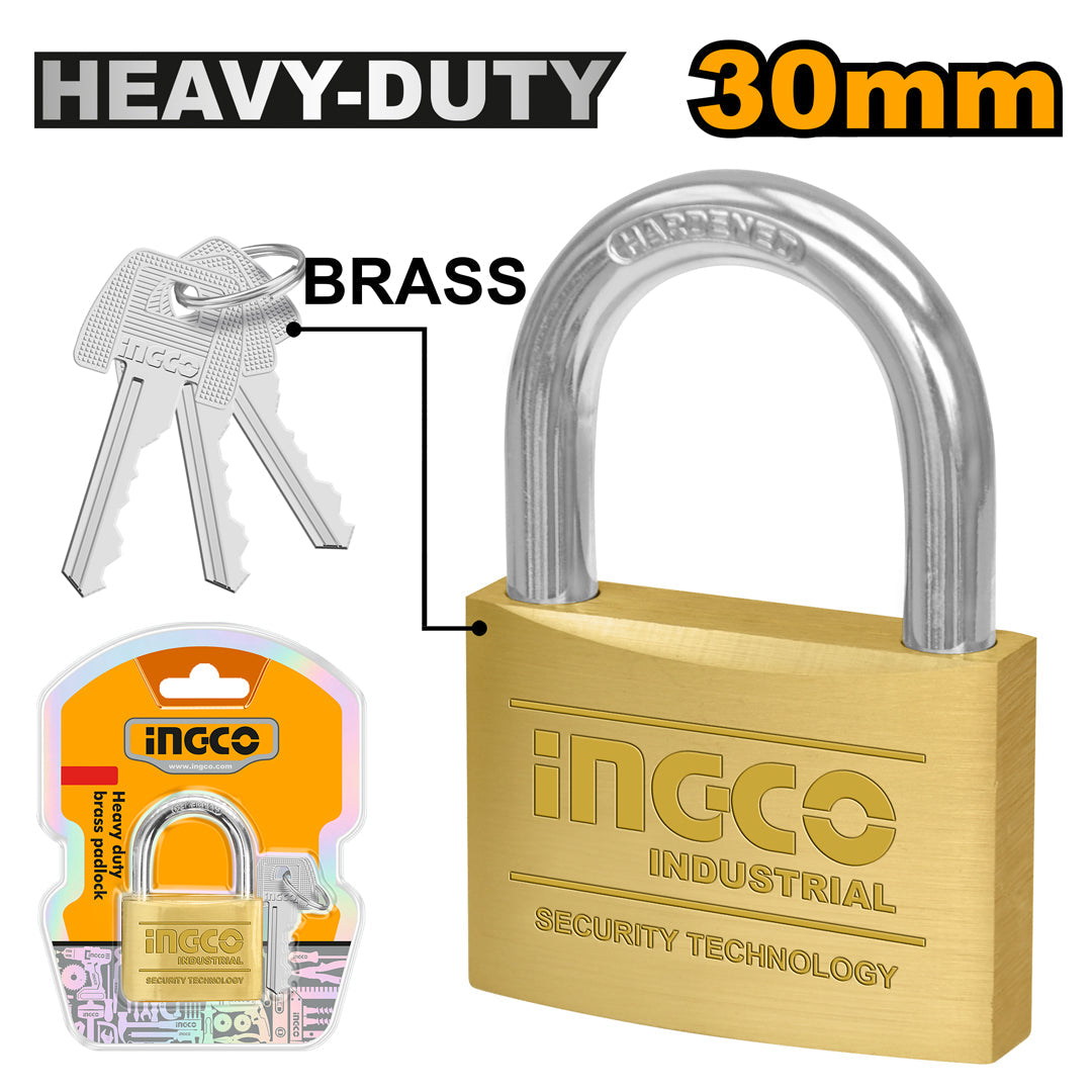 Ingco Heavy Duty Brass Padlock DBPL0302