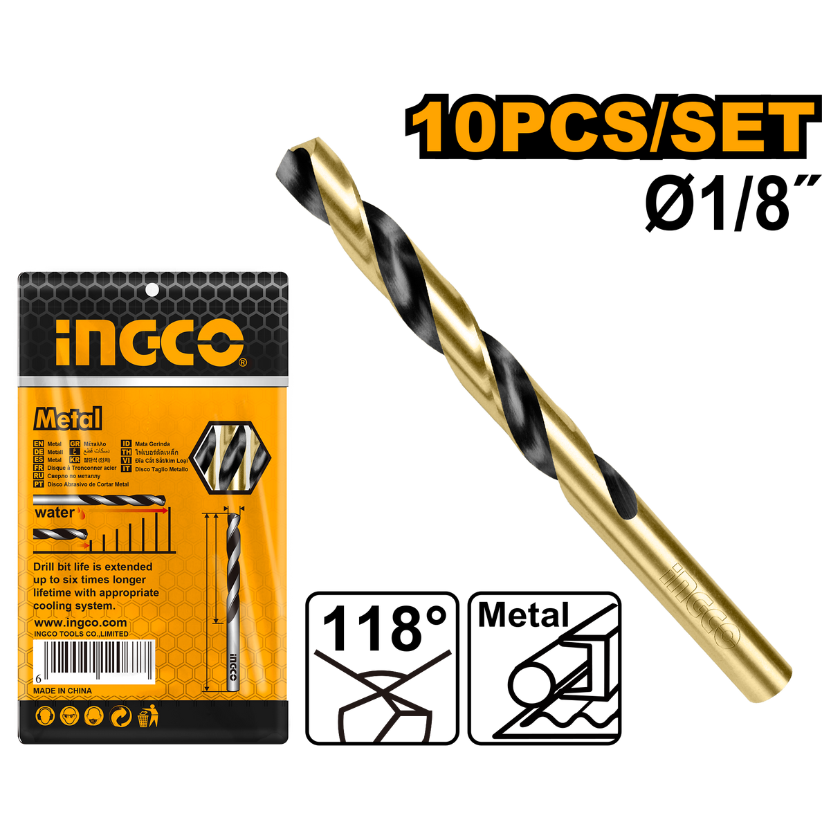 Cobalt HSS Impact Drill / Drilling Bit Sold Per PIECE ING-AC