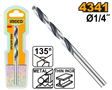 INGCO HSS drill bit assorted sizes 1/4in to 11/64in sold individually DBT1200504