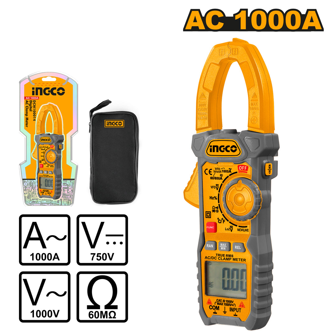 AC/DC RMS 6000 Counts Digital Clamp Meter DCM100014