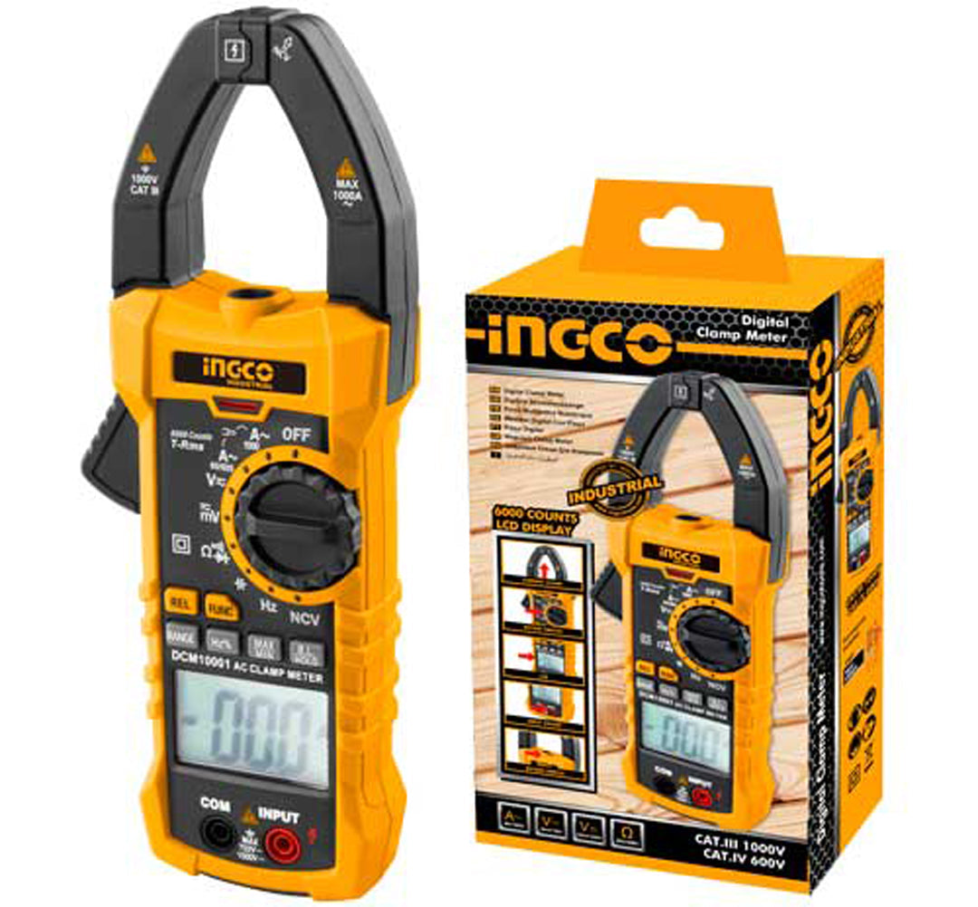 Ingco Digital AC/DC Resistance Capacitance Clamp Meter DCM10001