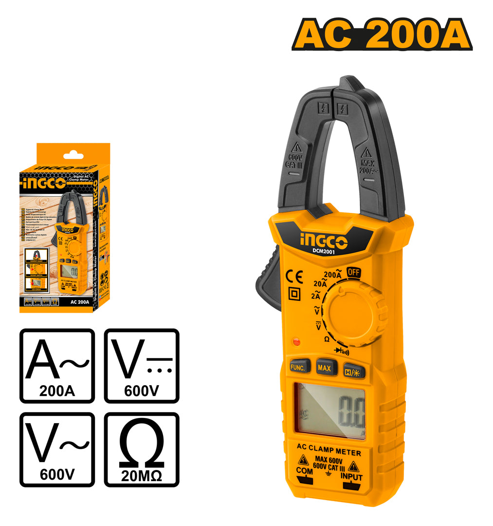 Digital AC/DC Clamp Meter DCM2001