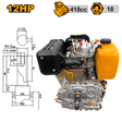 INGCO 12–20HP vertical single-cylinder 4-stroke air-cooled diesel marine engine DELS186FAP