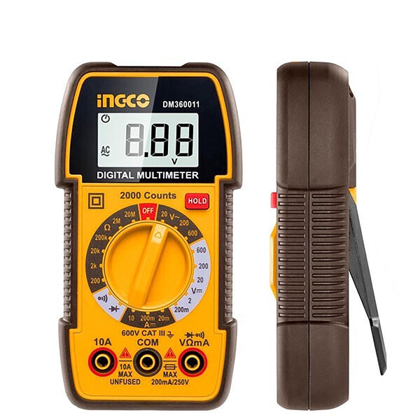 Ingco Digital Multimeter True RMS 2000 Counts with AC / DC Measurement DM360011 ING-PT