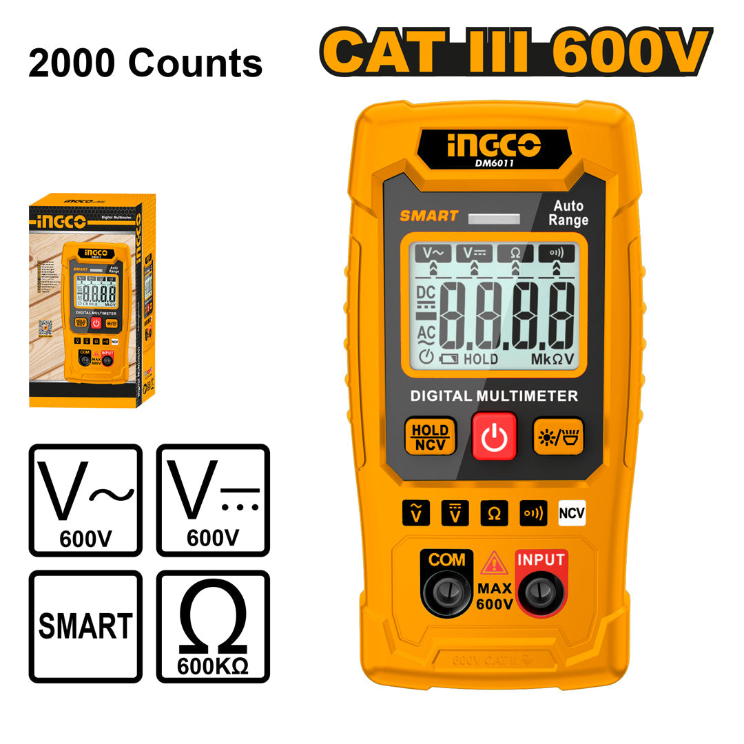 Ingco Auto Range Smart Digital Multimeter Tester DM6011