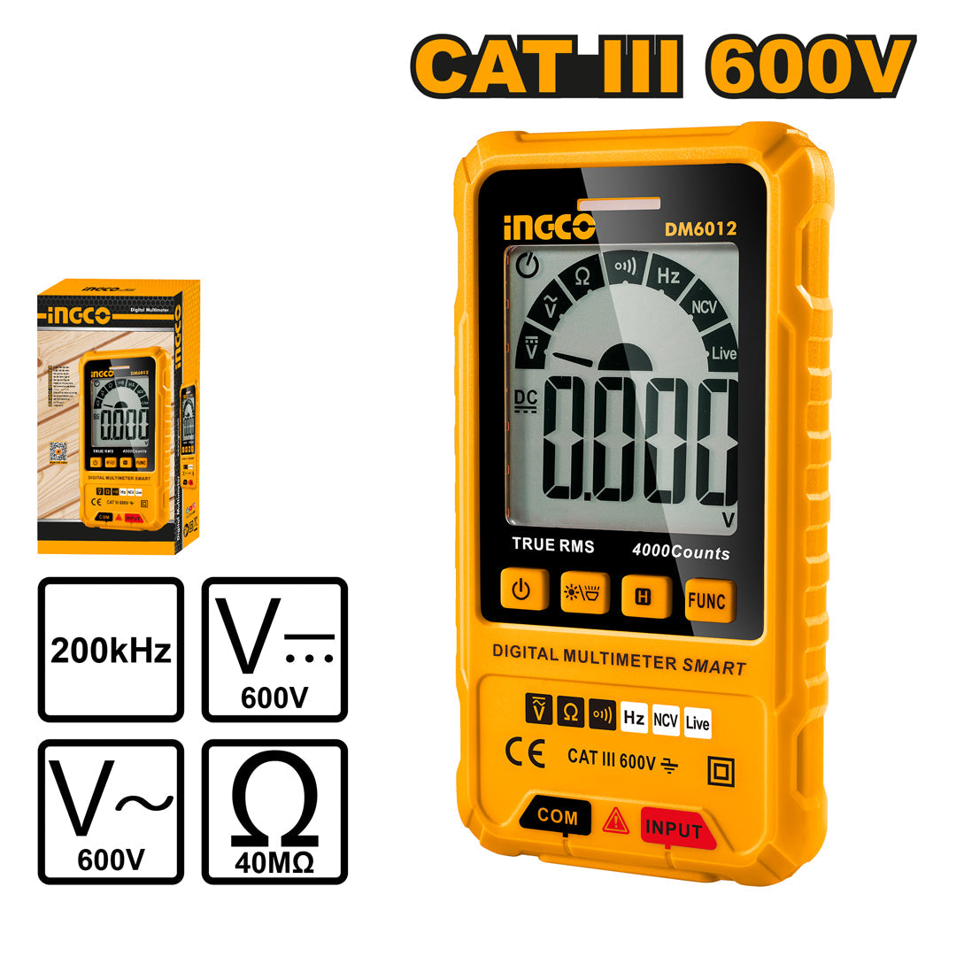 Ingco Smart Digital Multimeter Tester DM6012