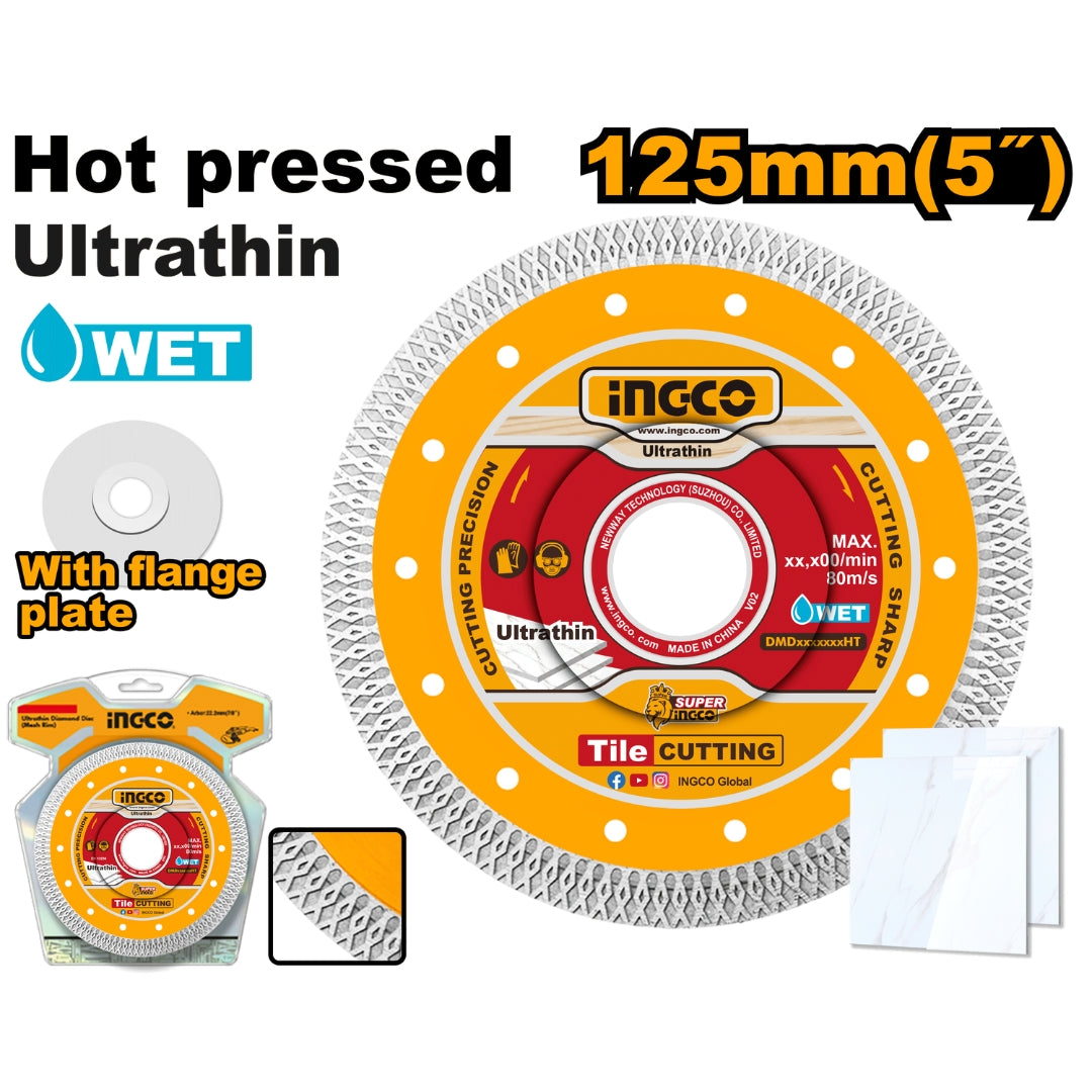 Ingco Ultrathin Diamond Disc (mesh rim) 5inches (125mm) DMD081251HT ING-AC