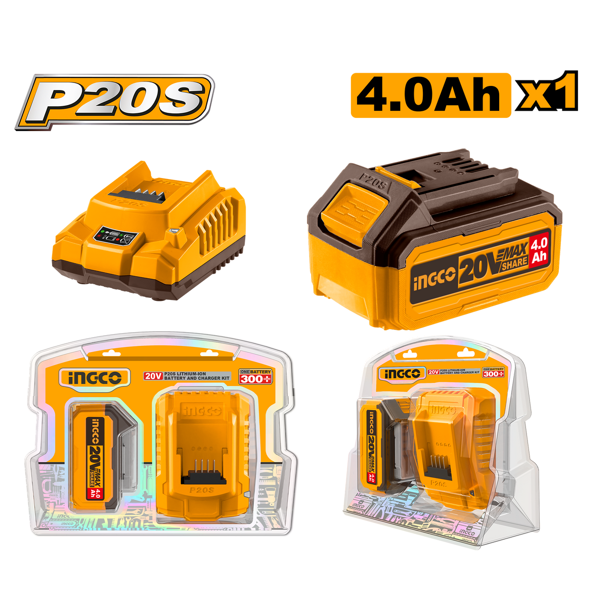 P20S Lithium-Ion Battery And Charger Kit 20V FBCPK1214 ING-SP