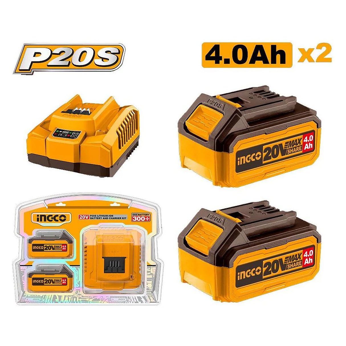 P20S Lithium-Ion Battery and Charger Kit 20V FBCPK1424 ING-SP