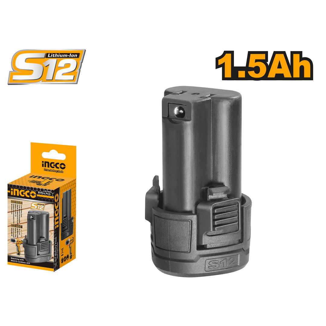 Ingco S12 12V Lithium-Ion Battery Pack 1.5Ah FBLI12152