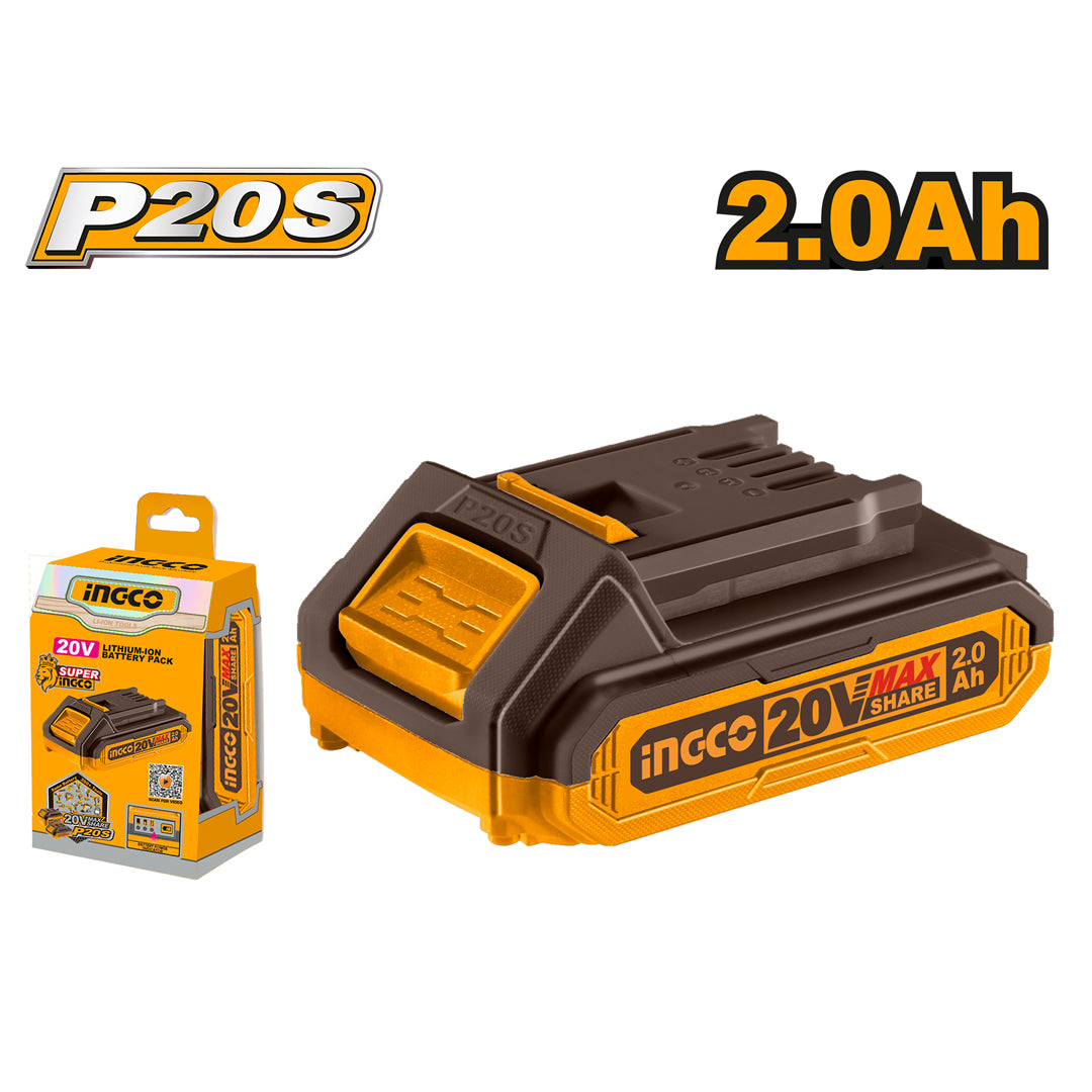 Ingco P20S 20V Lithium Ion Battery Pack 20V FBLI20011 INGCO Philippines