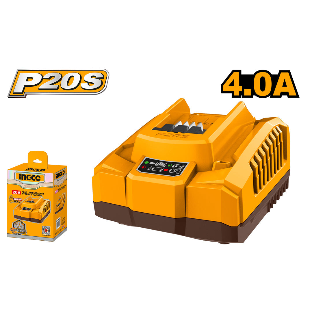 Ingco P20S 20V Fast Charger 4.0 Amp FCLI20411
