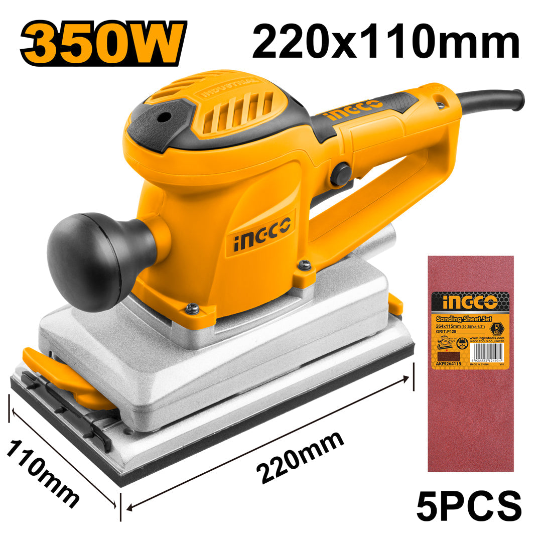 Ingco Industrial Fast Clamp Finishing Sander 350 Watts FS35028