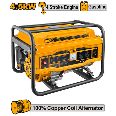 Ingco 4500W/4.5kva Gasoline Generator GE45005 - 5P - Winland Depot