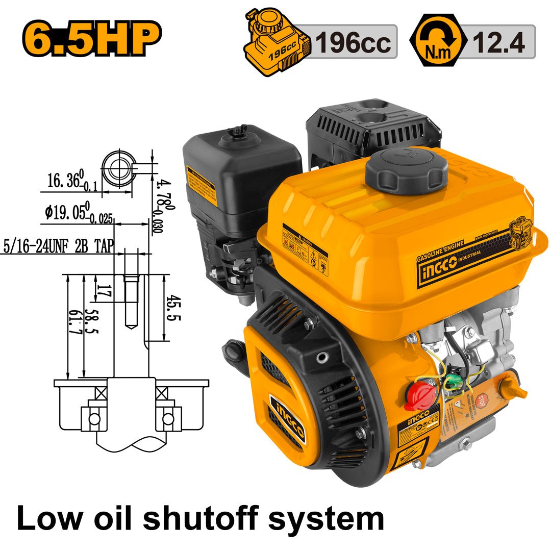Ingco Industrial Gasoline Engine Generator 6.5HP GEN1682