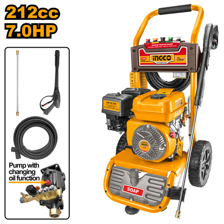 INGCO Gasoline Pressure Washer 7HP – Portable Cleaner