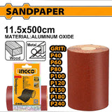 Aluminum Oxide Sandpaper Size: 11.5 x 500cm Grit: 40-240 PER ROLL ING-CO