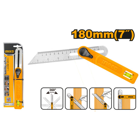 Ingco 7 Inch Angle Square 150mm HAS181501 - Winland Depot