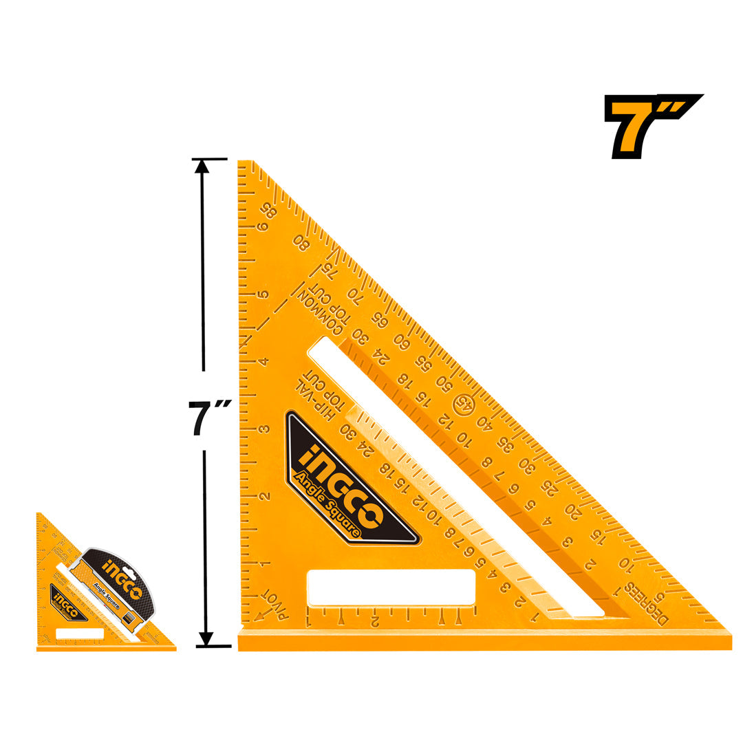 Ingco Angle Square Speed Square 7 Inch HAS20201