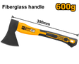 INGCO Fiberglass Handle Axe 380mm 600g