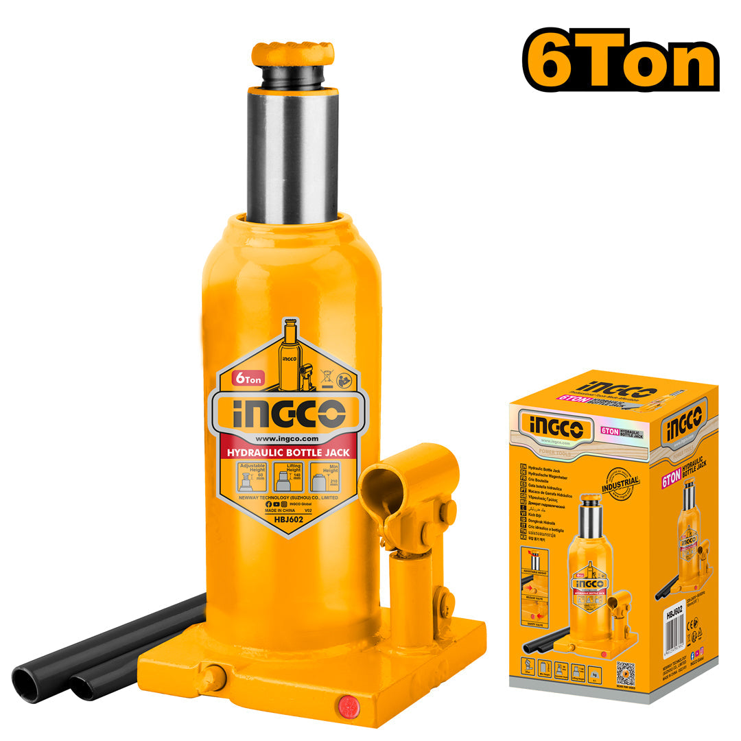 Ingco Hydraulic Bottle Jack 6 Ton HBJ602