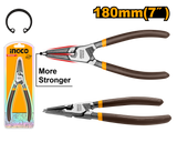 7"/180mm Straight External & Interior Seeger Ring Circlip Pliers with Spring ING-HT