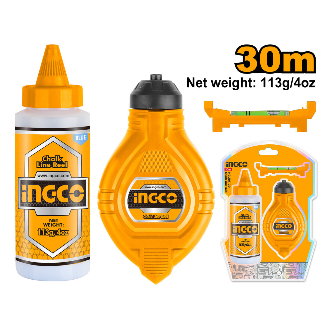 Ingco Chalk Line Reel 30 Meter HCLR0130