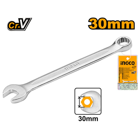 Ingco 27mm to 30mm Combination Spanner Chrome Vanadium CR-V Matte Finish HCSPA281