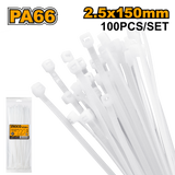 Ingco 100 pcs/pack Cable Tie White 100mm to 760mm HCT (IHT)