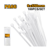 100pcs Multipurpose Nylon Cable Ties Self Locking Zip Ties Cable 9.0mm ING-CO