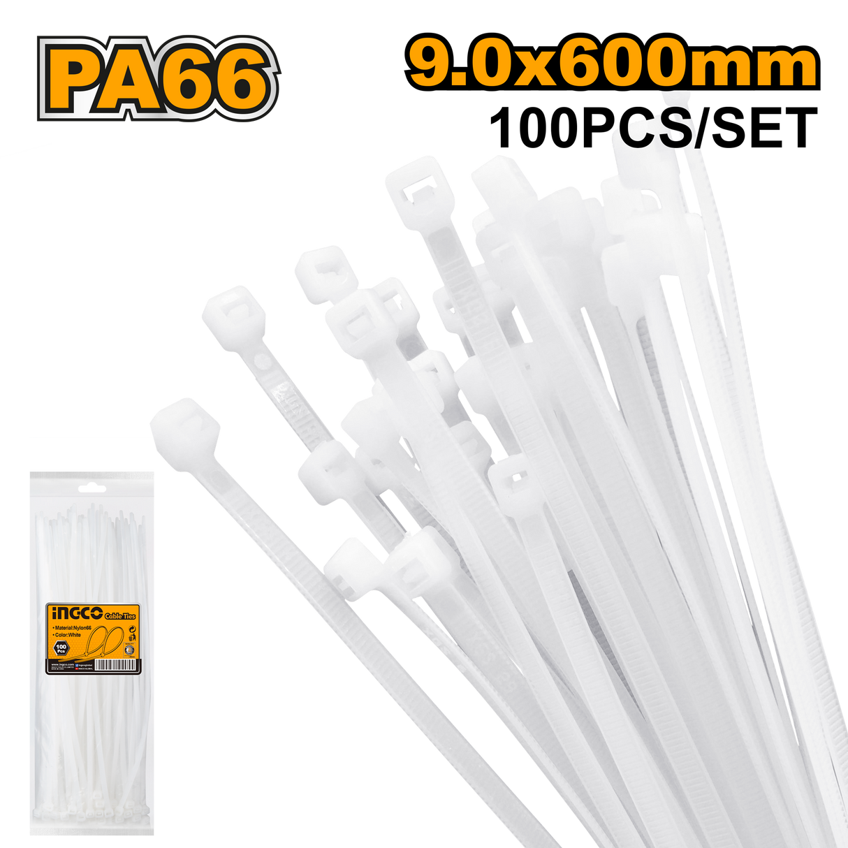 100 Pcs / Set Cable Tie HCT6001 ING-CO